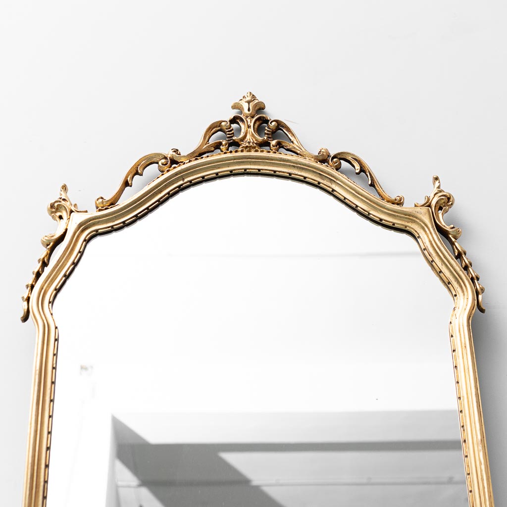Specchio vintage in legno intagliato e foglia oro – Stile Luigi XV 120x5x135