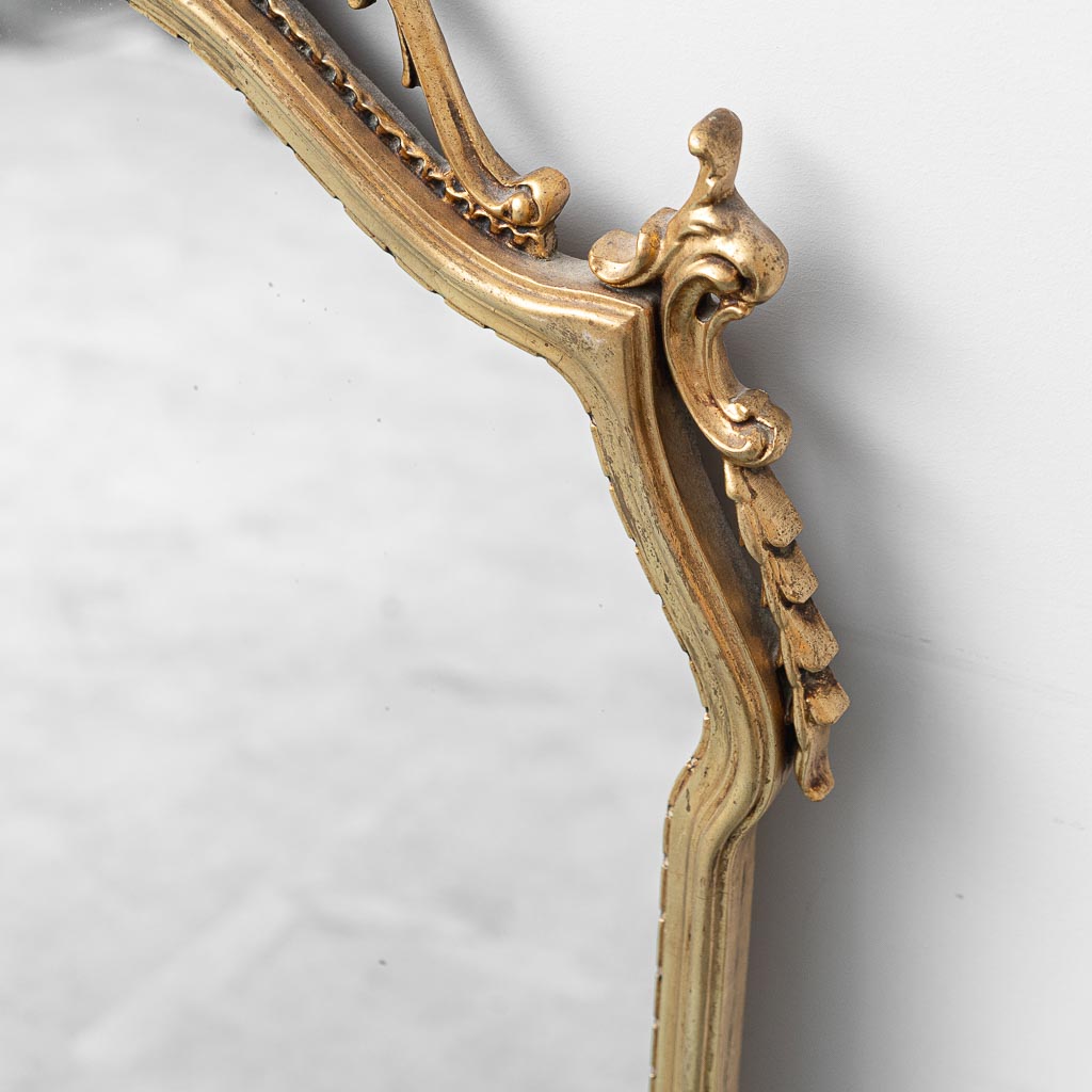 Specchio vintage in legno intagliato e foglia oro – Stile Luigi XV 120x5x135