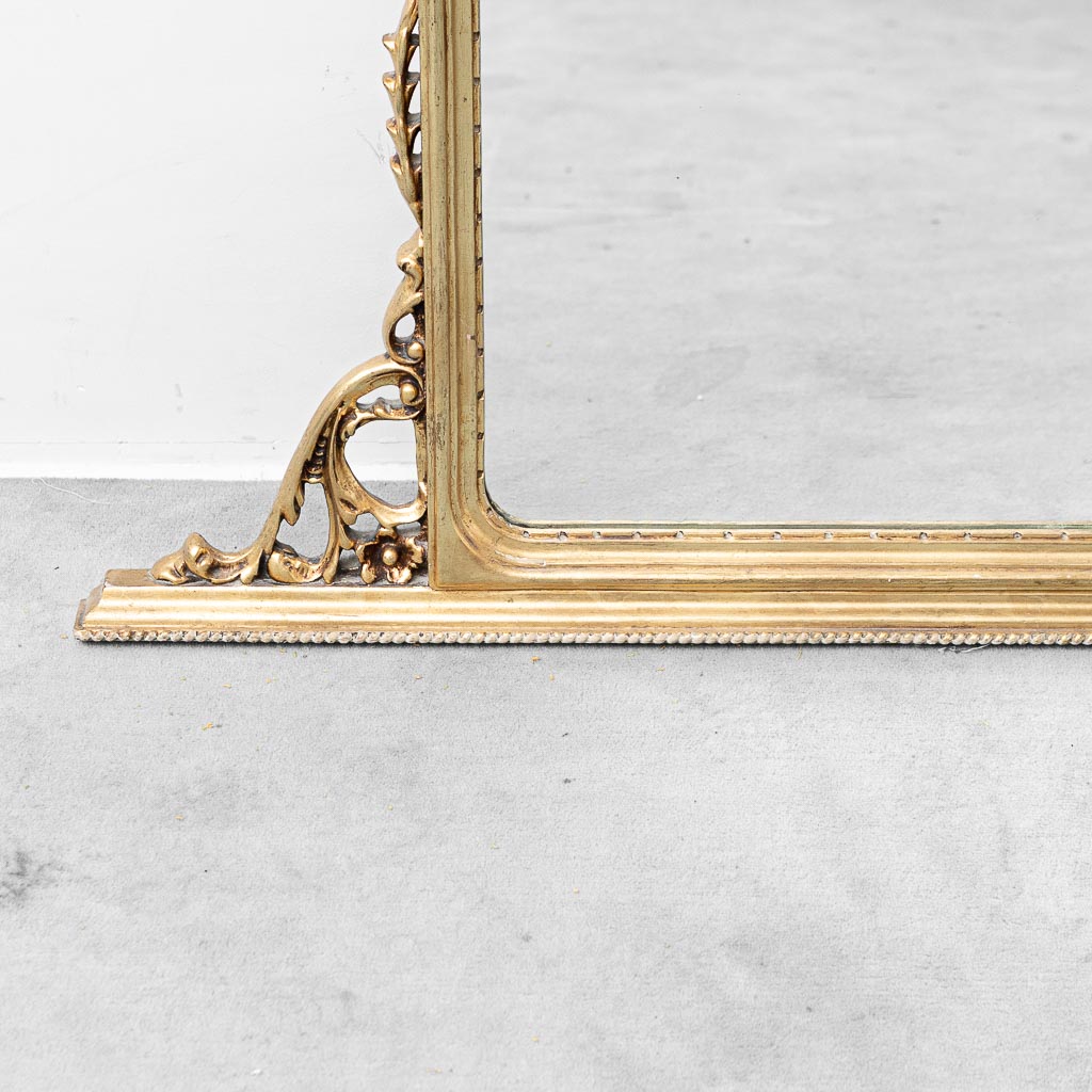 Specchio vintage in legno intagliato e foglia oro – Stile Luigi XV 120x5x135