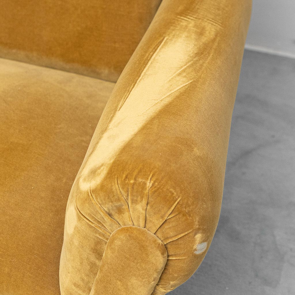 Coppia di poltrone vintage in velluto stile Gigi Radice – Design Italiano anni '50