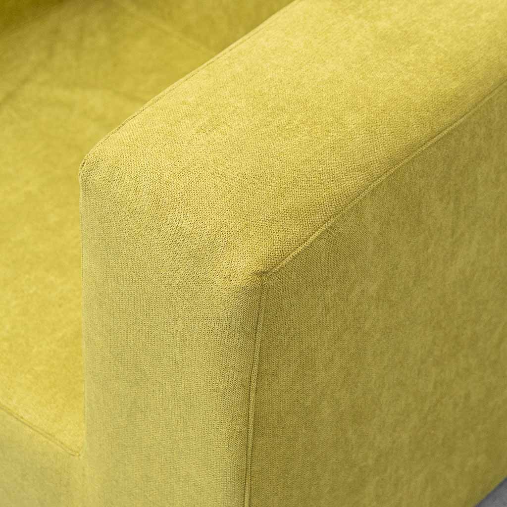 Poltrona Lounge Vintage in Tessuto Verde Lime – Design Geometrico Anni ’70