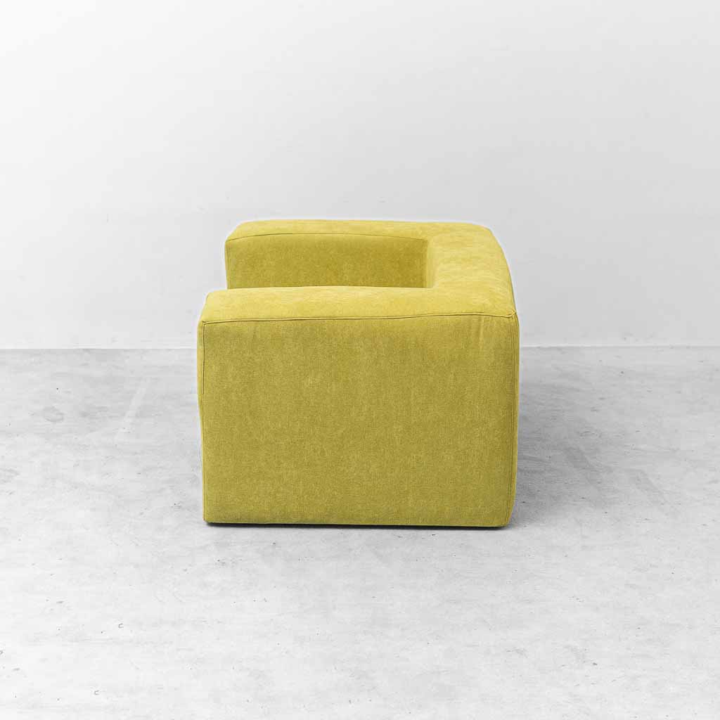 Poltrona Lounge Vintage in Tessuto Verde Lime – Design Geometrico Anni ’70