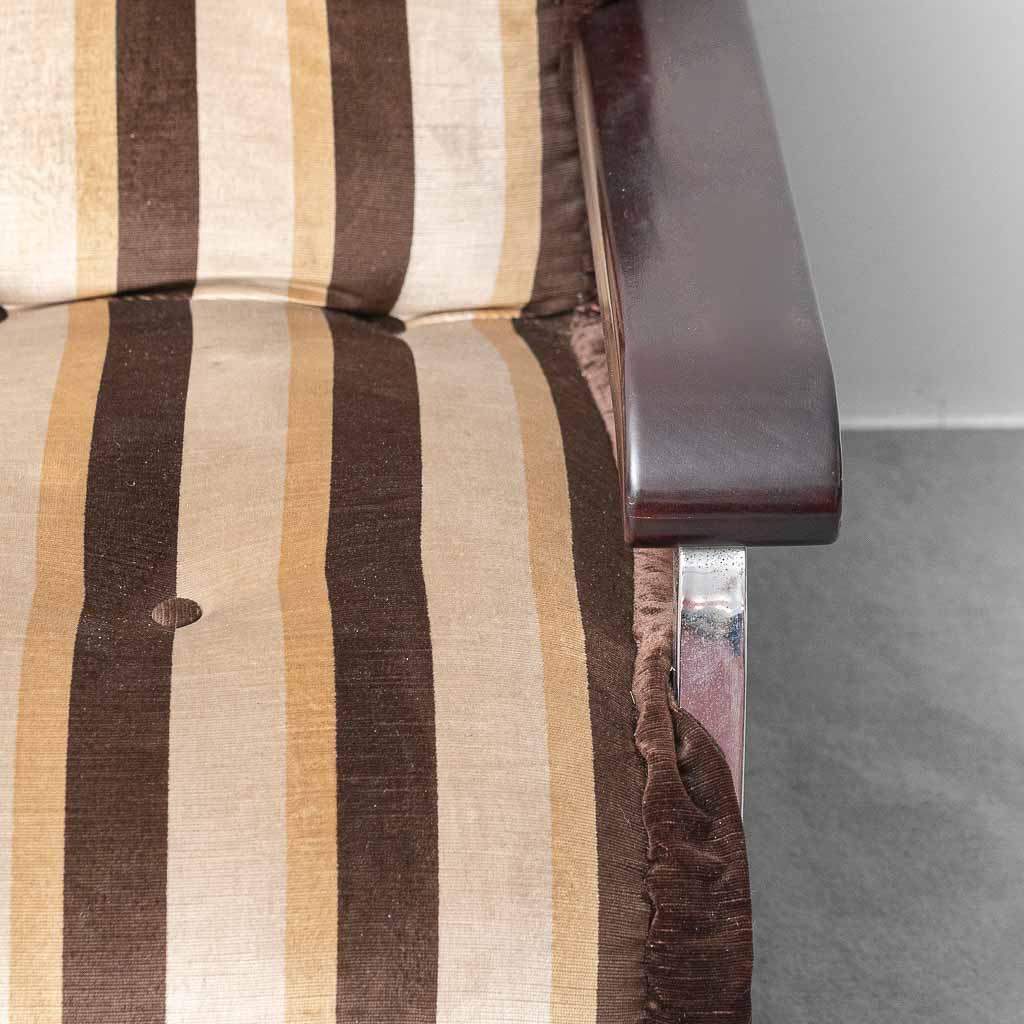Divano Modulare Vintage a 3 Moduli in Tessuto a Righe – Anni ’70