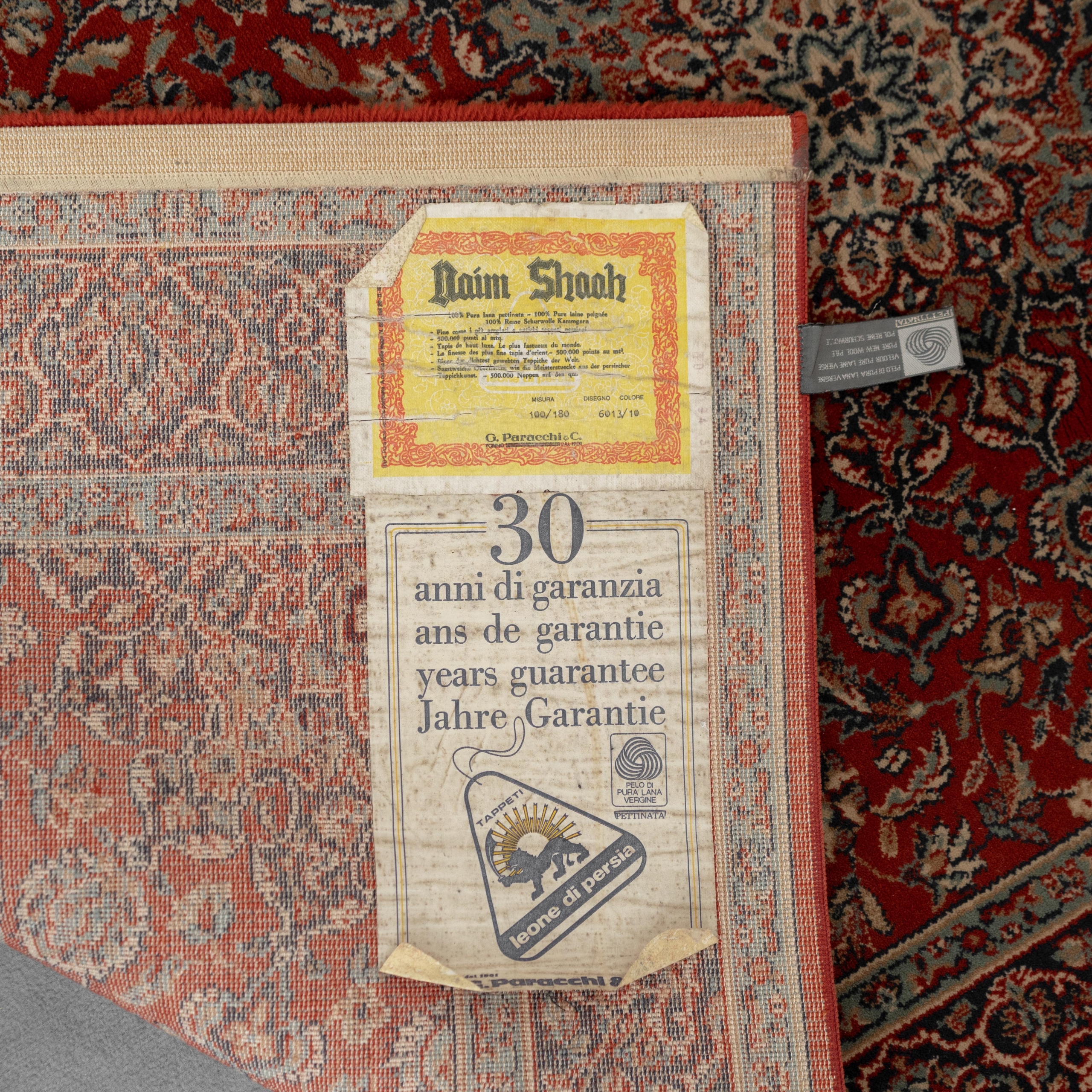 Tappeto Persiano Vintage Lain Shah in Pura Lana Vergine – 80 × 120 cm