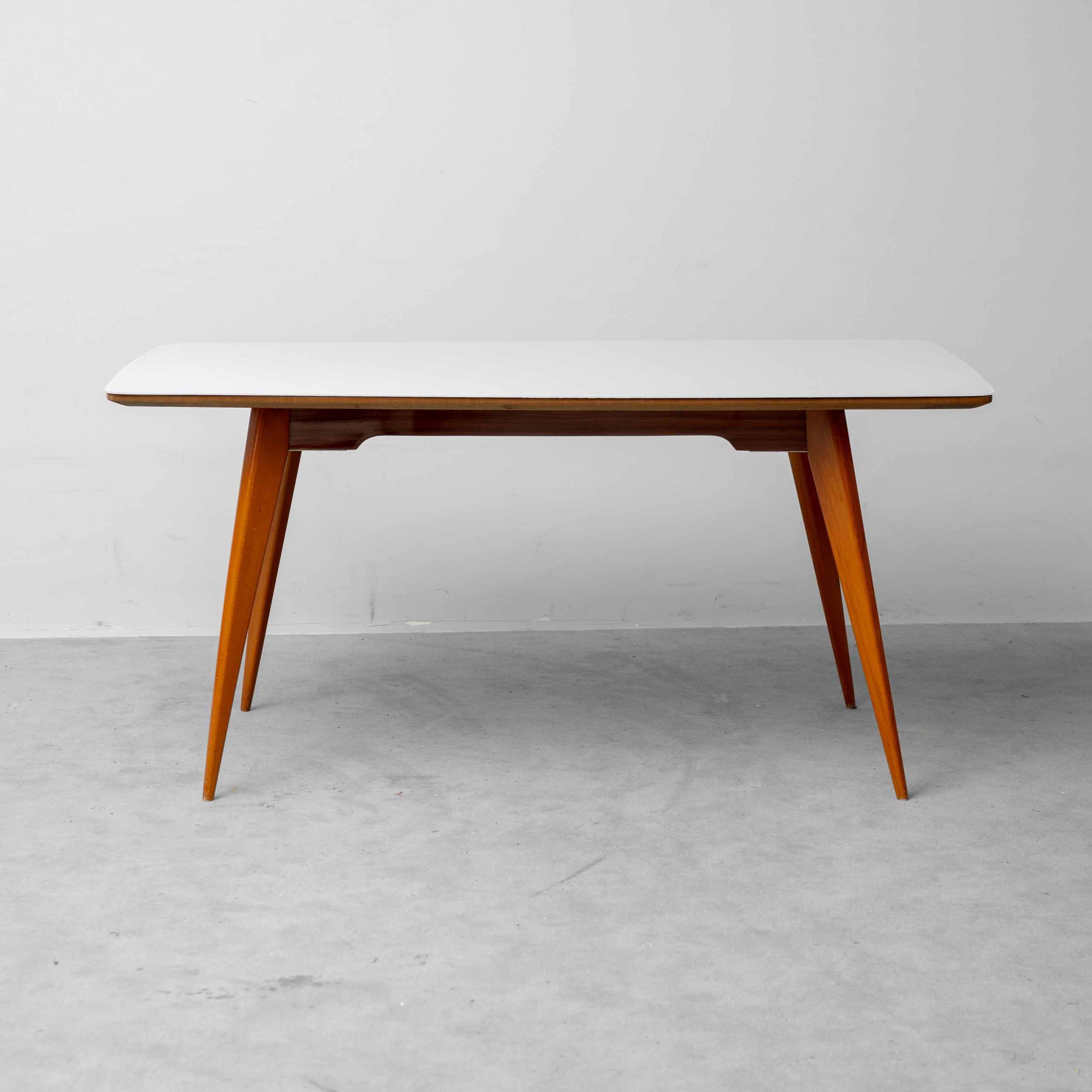 Set Tavolo da Pranzo Vintage con 6 Sedie in Legno Anni ’60 Modernariato