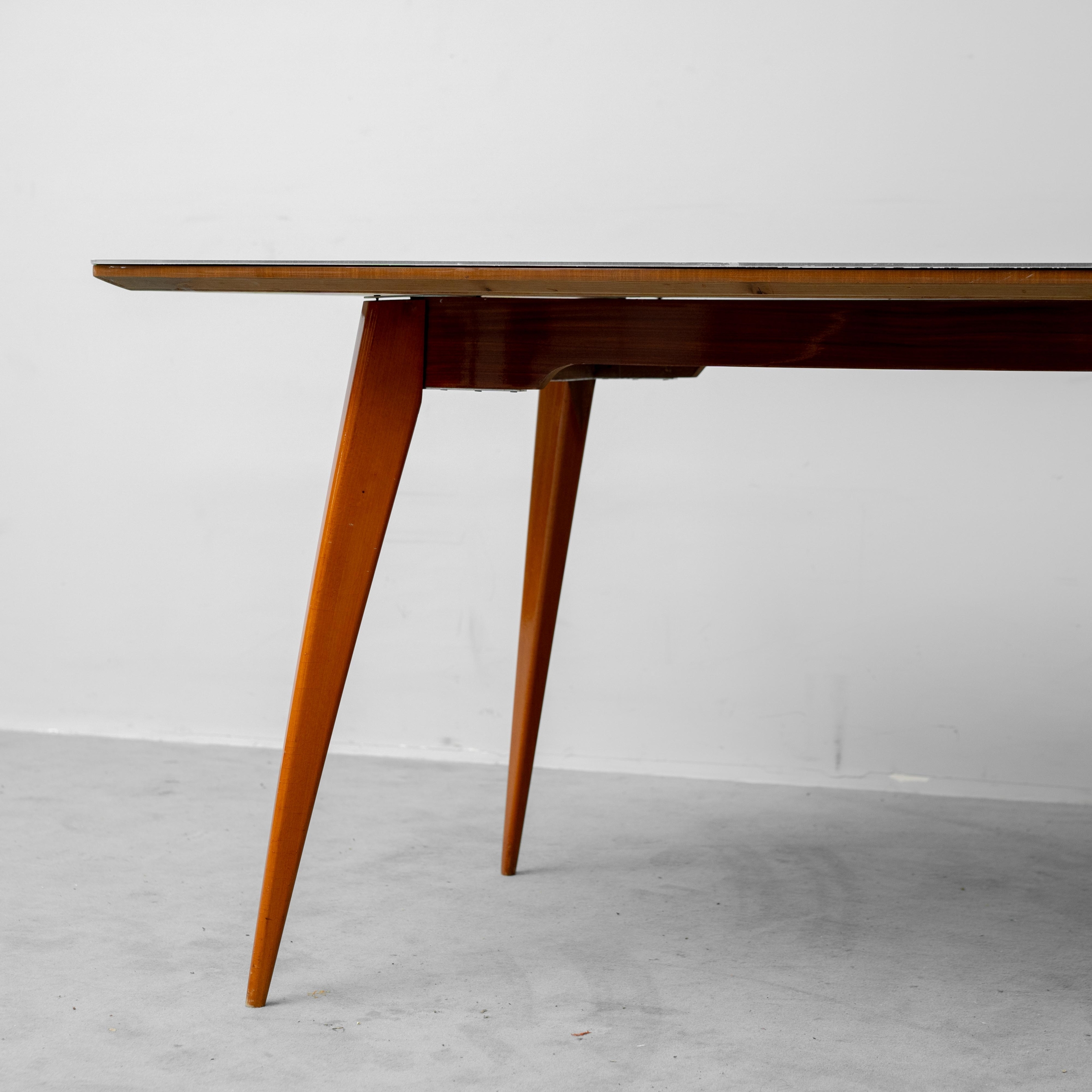 Set Tavolo da Pranzo Vintage con 6 Sedie in Legno Anni ’60 Modernariato