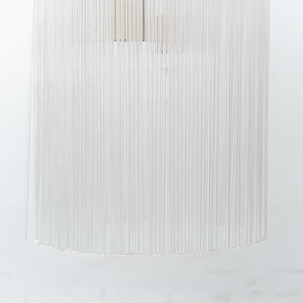 Lampadario Vintage a Cascata in Vetro e Metallo – Design Anni ’70