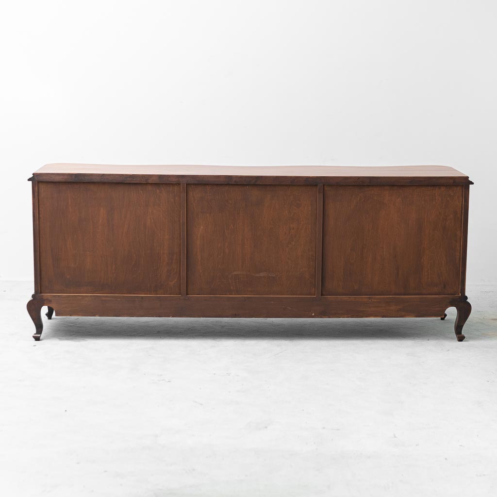 Credenza Vintage Restaurata in Legno con Ante e Cassetti anni '50