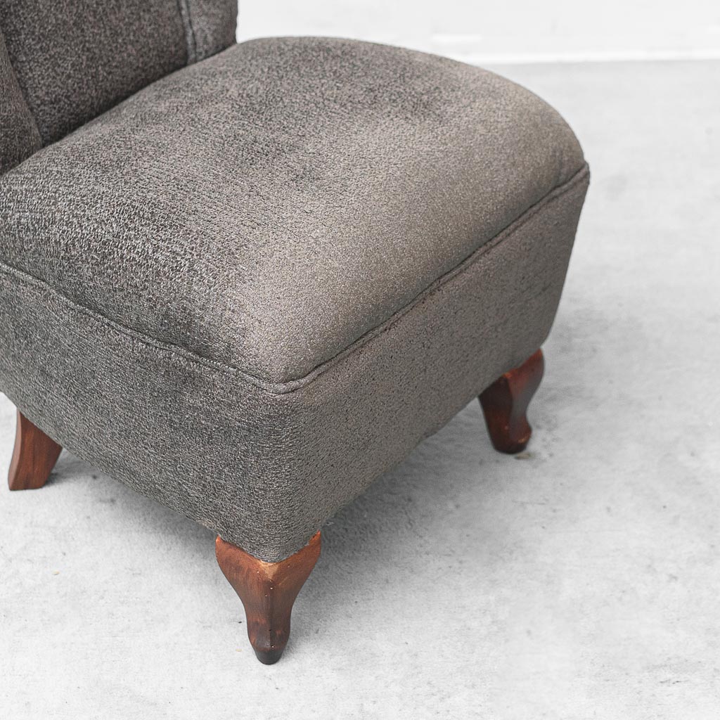 Coppia di Poltroncine Vintage Restaurate con Schienale Alto anni '50