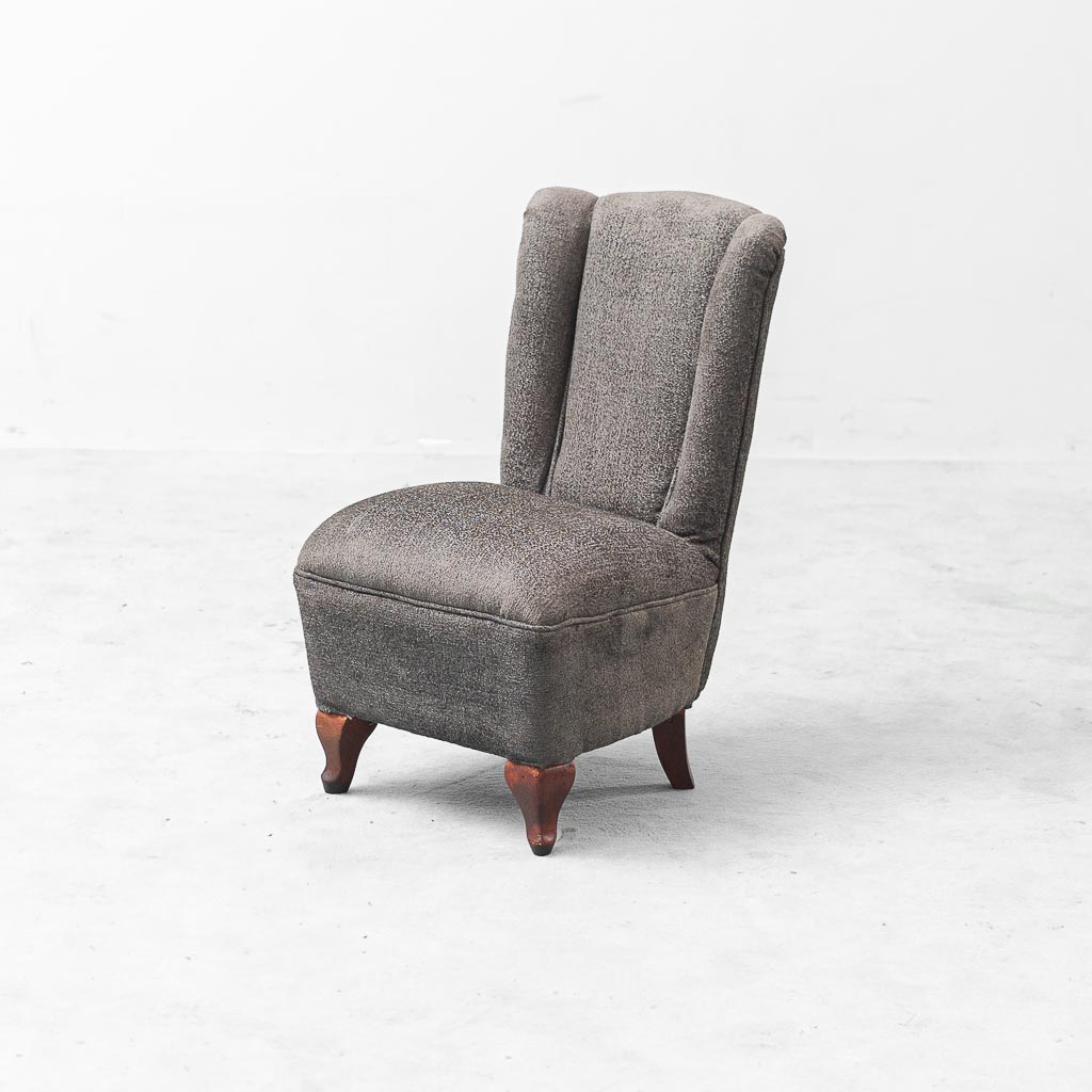 Coppia di Poltroncine Vintage Restaurate con Schienale Alto anni '50