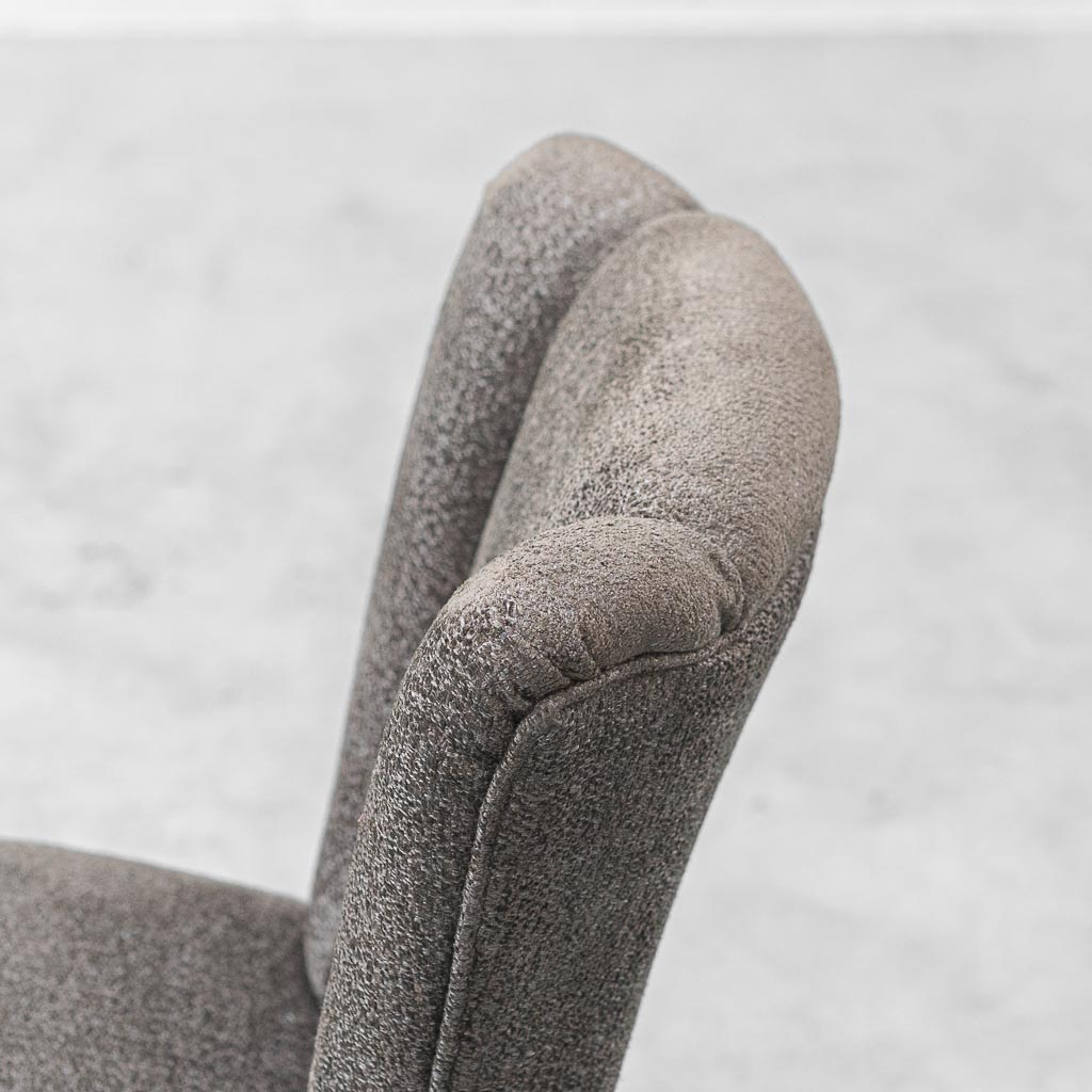 Coppia di Poltroncine Vintage Restaurate con Schienale Alto anni '50